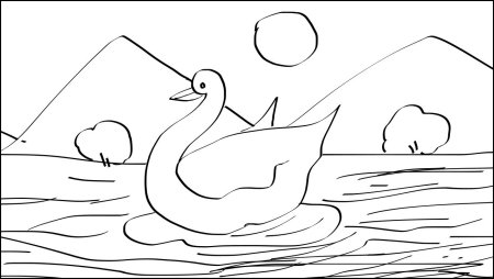 Озеро рисунок