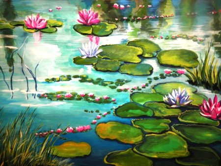 Сказочное озеро с кувшинками
