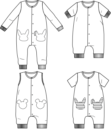 Детский комбинезон эскиз