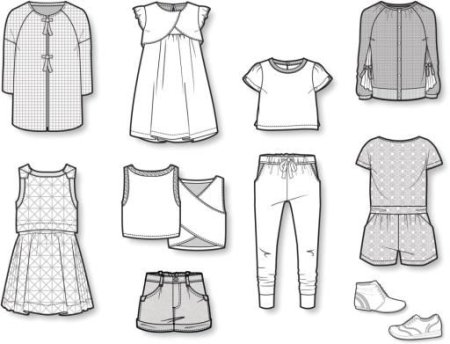 Эскизы одежды для детей