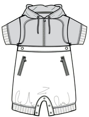 Эскизы детских одежд
