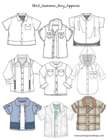 Эскиз одежды для мальчиков