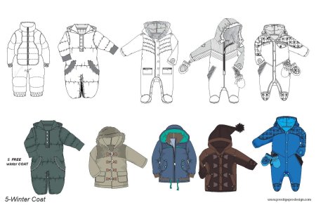 Детский комбинезон эскиз