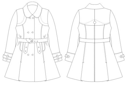 Технические эскизы детской одежды