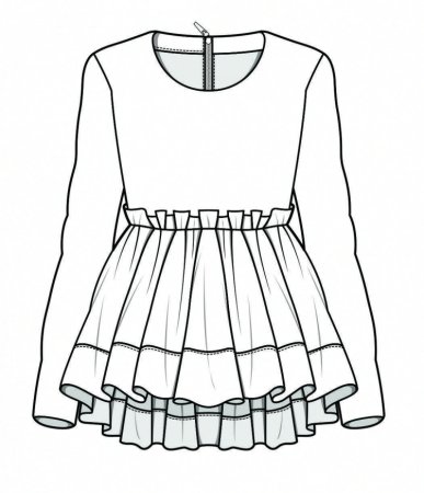 Эскиз детского платья