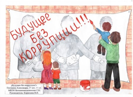 Мы против коррупции плакат легкий
