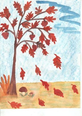 Рисование в подготовительной группе на тему поздняя осень