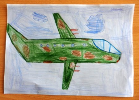 Детский рисунок военный самолет (55 фото)