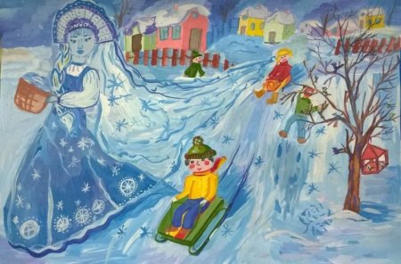 Рисунок на тему зима