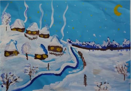 Рисунки на тему зима хрустальная