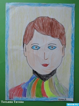 Рисование портрет папы