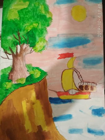 Лукоморье рисунок детский