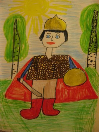 Детские рисунки богатырей