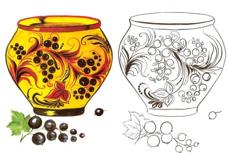 Хохлома раскраска