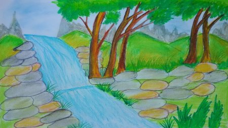 Родник рисунок для детей