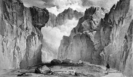 Дарьяльское ущелье картина Лермонтова