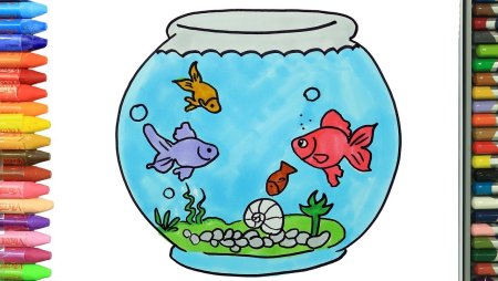 Рисунок аквариум детский (50 фото)