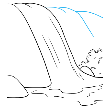 Раскраска водопад