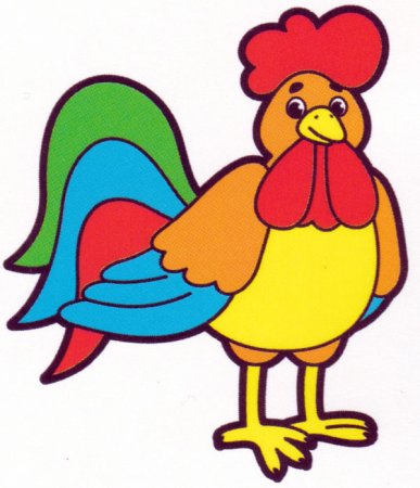 Петушок. Раскраска