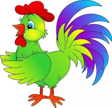 Петушок. Раскраска