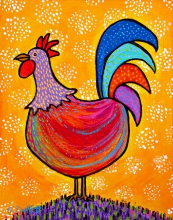 Петух рисунок