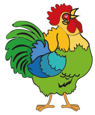 Петух контур