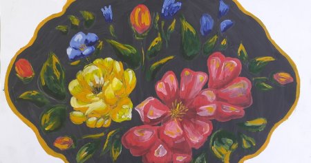 Жостовские подносы в детском саду