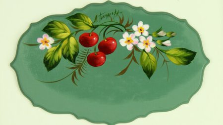 Жостовская роспись вишня