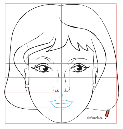 Девушка в венке рисунок