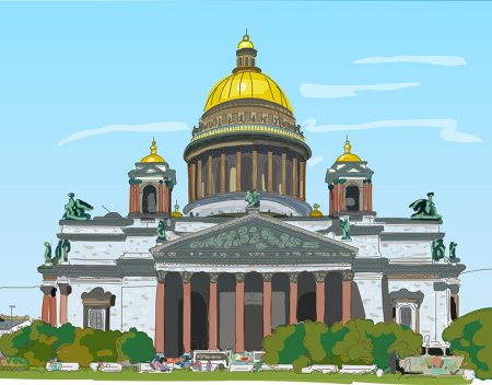 Исакиевский собор вектор