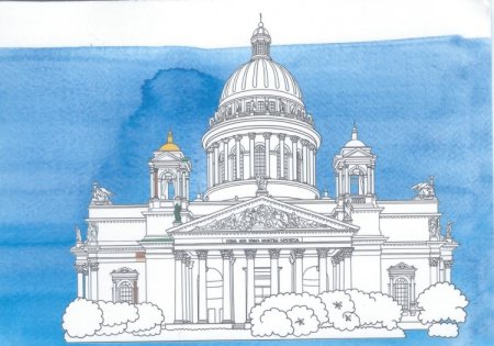 Исаакиевский собор в Питере для раскраски