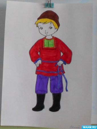 Кукла в национальном костюме рисование в подготовительной группе