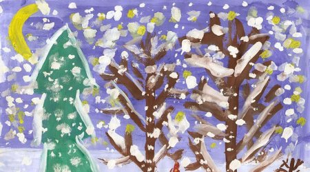 Зимнее рисование в детском саду