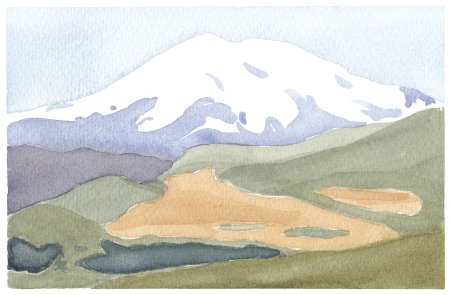 Горы рисование для детей