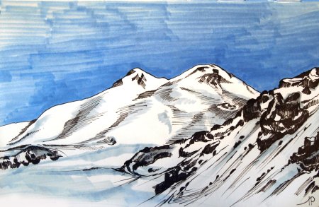 Эльбрус раскраска для детей