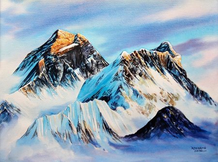 Гора Эльбрус рисунок