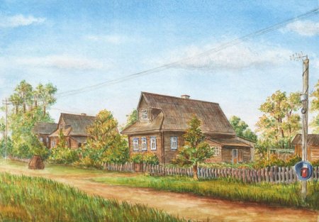 Сельский пейзаж для детей