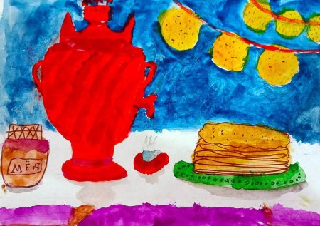 Рисование самовар средняя группа