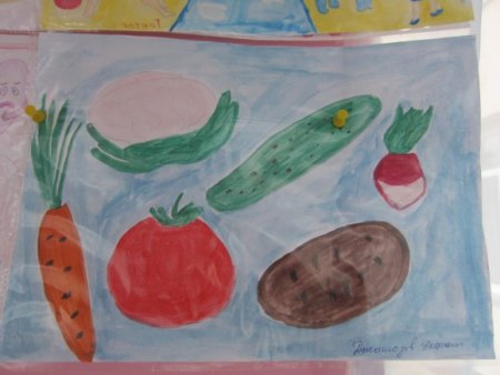 Рисование на тему овощи