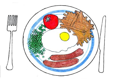 Полезное блюдо рисунок детский