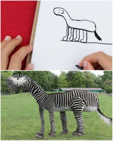 Детские рисунки в реальности