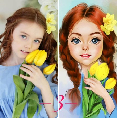 Портрет в мультяшном стиле