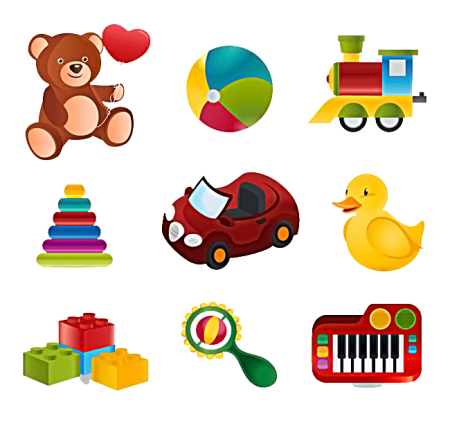 Нарисованные детские игрушки