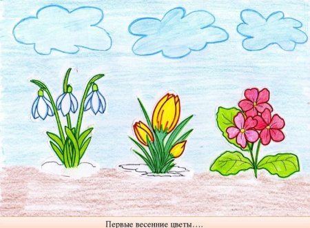 Рисование весенних цветов
