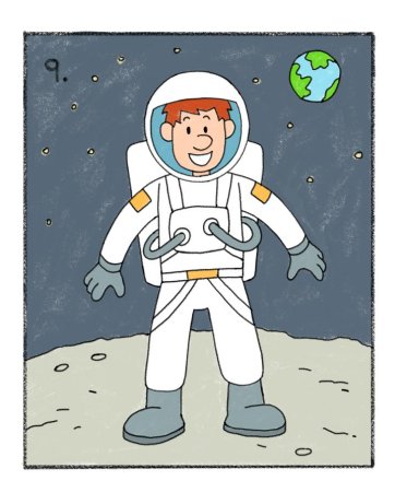 Космонавт рисунок