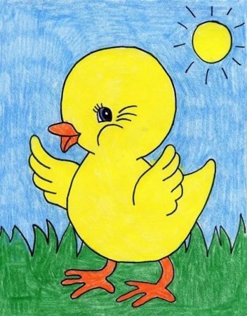 Цыпленок рисунок для детей