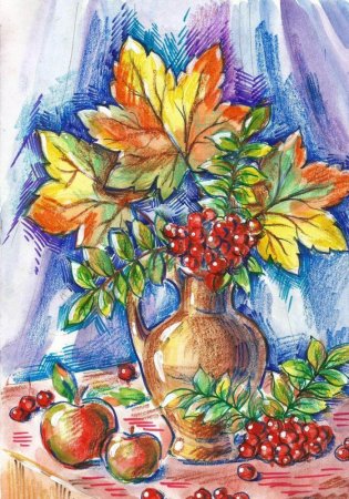 Детские рисунки осенний букет