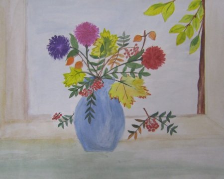 Рисование осенний букет