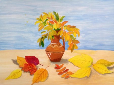 Детские рисунки осенний букет