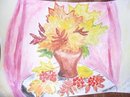 Рисование осенних цветов